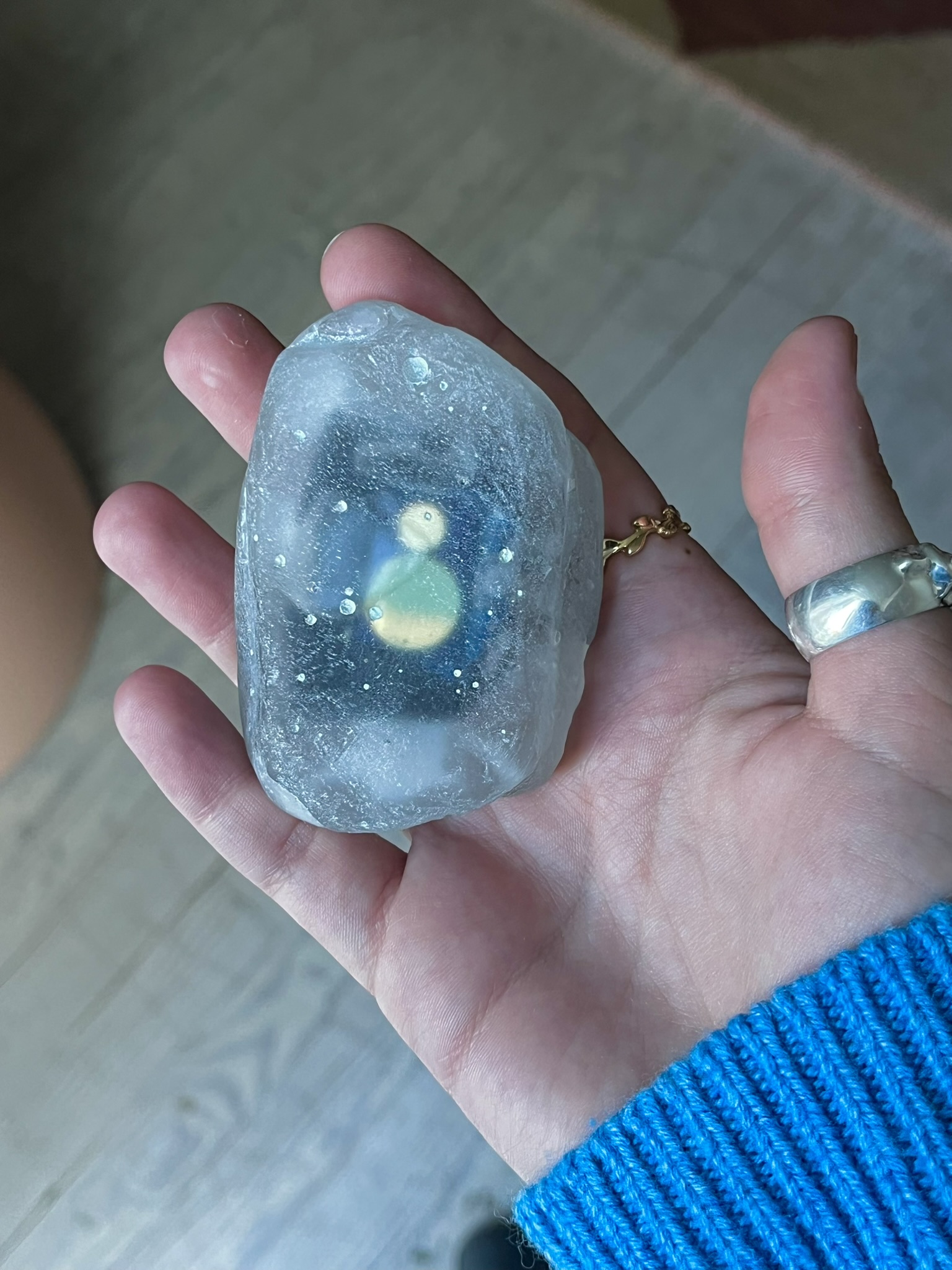 Tidestone held in the hand